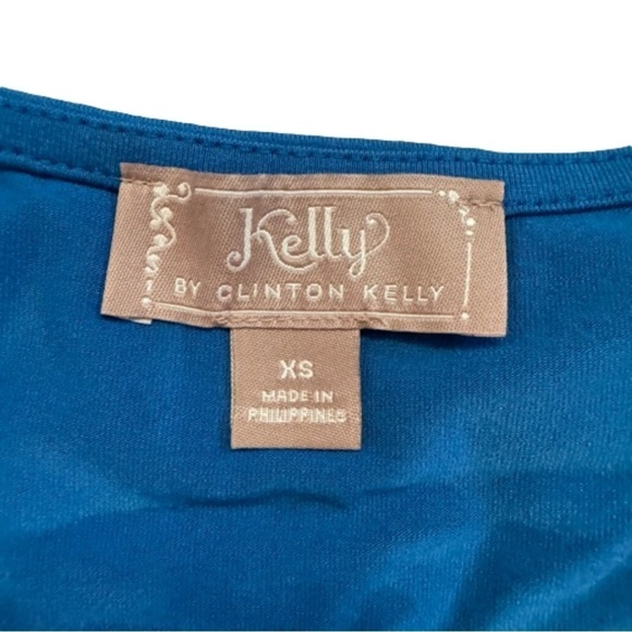 Kelly By Clinton Kelly Turquoise Blue Maxi Dress Size XS Tie Back Adjustable NEW - Picture 6 of 9